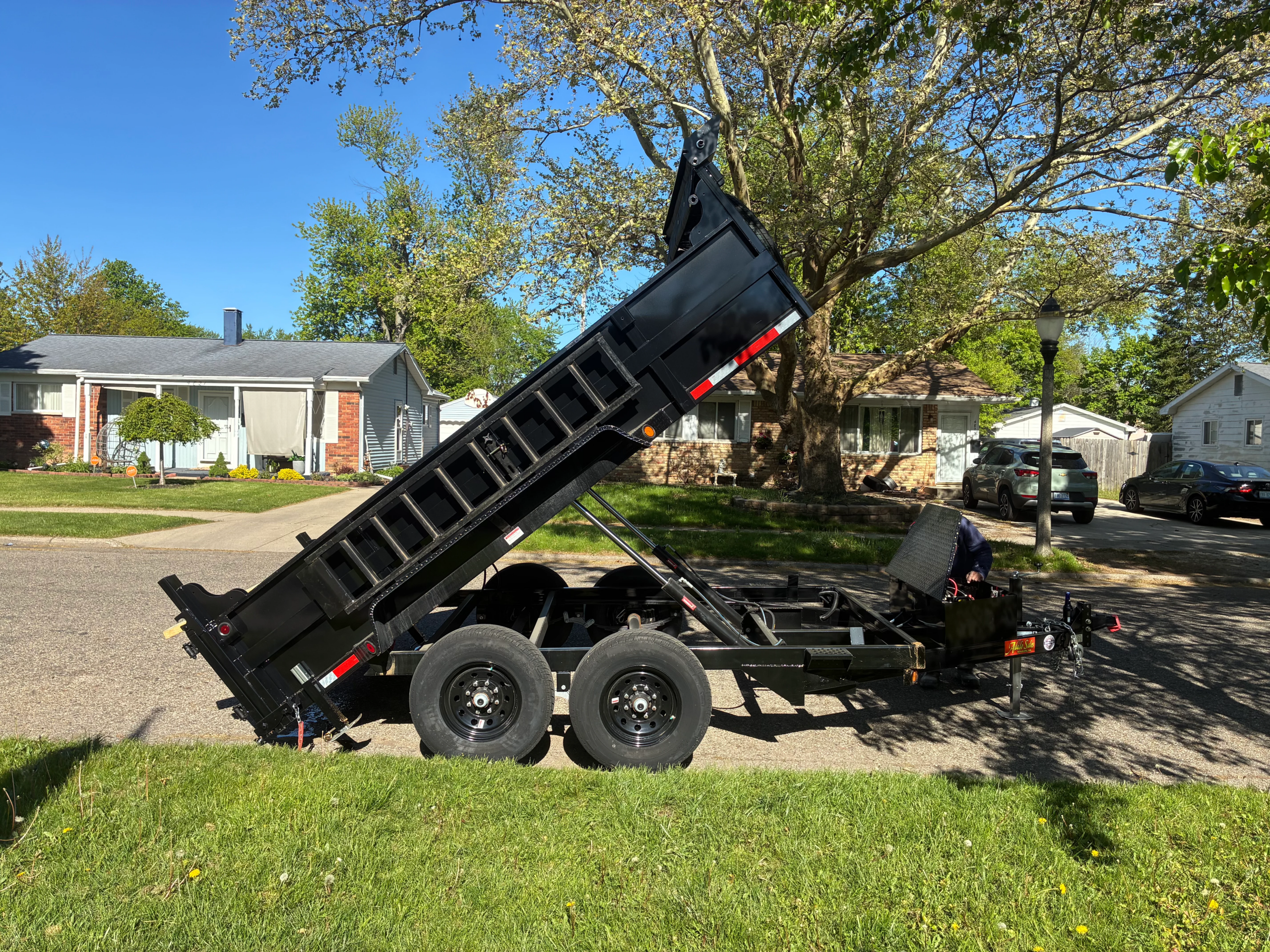 2026 Quality Steel 7×14 Dump Trailer Combo Door